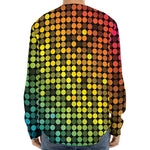 Colorful Disco Lights Pattern Print Long Sleeve Baseball Jersey