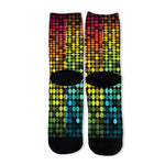 Colorful Disco Lights Pattern Print Long Socks