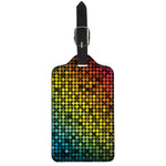 Colorful Disco Lights Pattern Print Luggage Tag