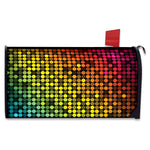 Colorful Disco Lights Pattern Print Mailbox Cover