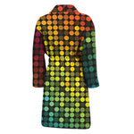 Colorful Disco Lights Pattern Print Men's Bathrobe