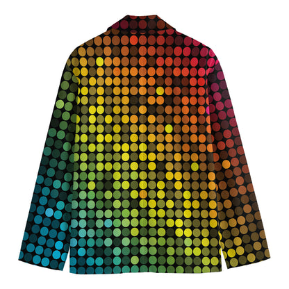 Colorful Disco Lights Pattern Print Men's Blazer