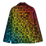 Colorful Disco Lights Pattern Print Men's Blazer