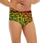 Colorful Disco Lights Pattern Print Men's Briefs
