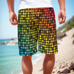 Colorful Disco Lights Pattern Print Men's Cargo Shorts