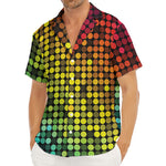 Colorful Disco Lights Pattern Print Men's Deep V-Neck Shirt