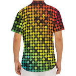 Colorful Disco Lights Pattern Print Men's Deep V-Neck Shirt