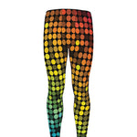 Colorful Disco Lights Pattern Print Men's leggings