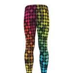 Colorful Disco Lights Pattern Print Men's leggings
