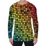 Colorful Disco Lights Pattern Print Men's Long Sleeve T-Shirt