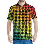 Colorful Disco Lights Pattern Print Men's Polo Shirt