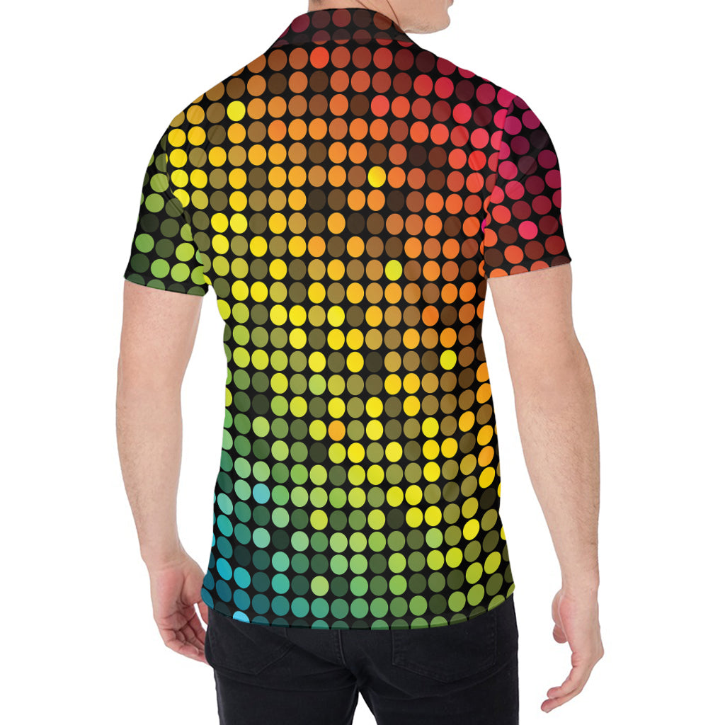 Colorful Disco Lights Pattern Print Men's Shirt