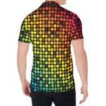 Colorful Disco Lights Pattern Print Men's Shirt