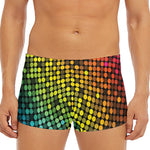 Colorful Disco Lights Pattern Print Men's Short Boxer Briefs