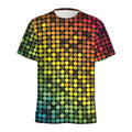 Colorful Disco Lights Pattern Print Men's Athletic T-Shirt