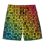Colorful Disco Lights Pattern Print Men's Swim Trunks