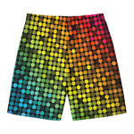 Colorful Disco Lights Pattern Print Men's Swim Trunks