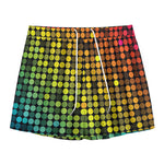 Colorful Disco Lights Pattern Print Mesh Shorts