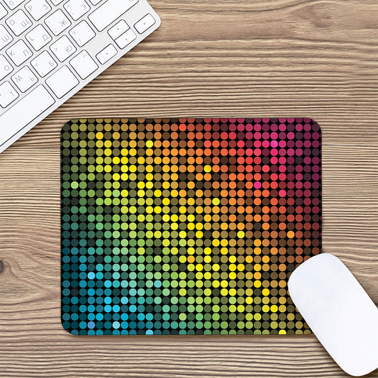 Colorful Disco Lights Pattern Print Mouse Pad
