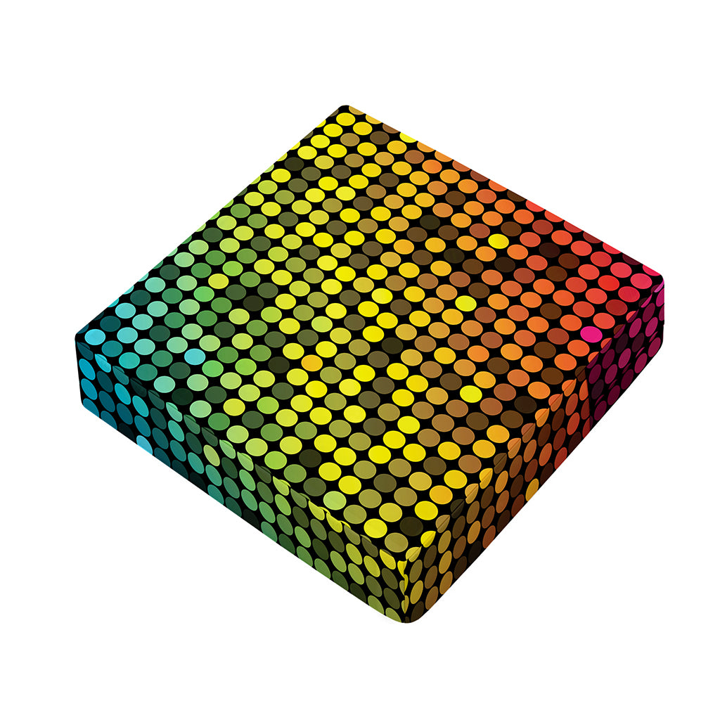 Colorful Disco Lights Pattern Print Outdoor Seat Cushion Cover