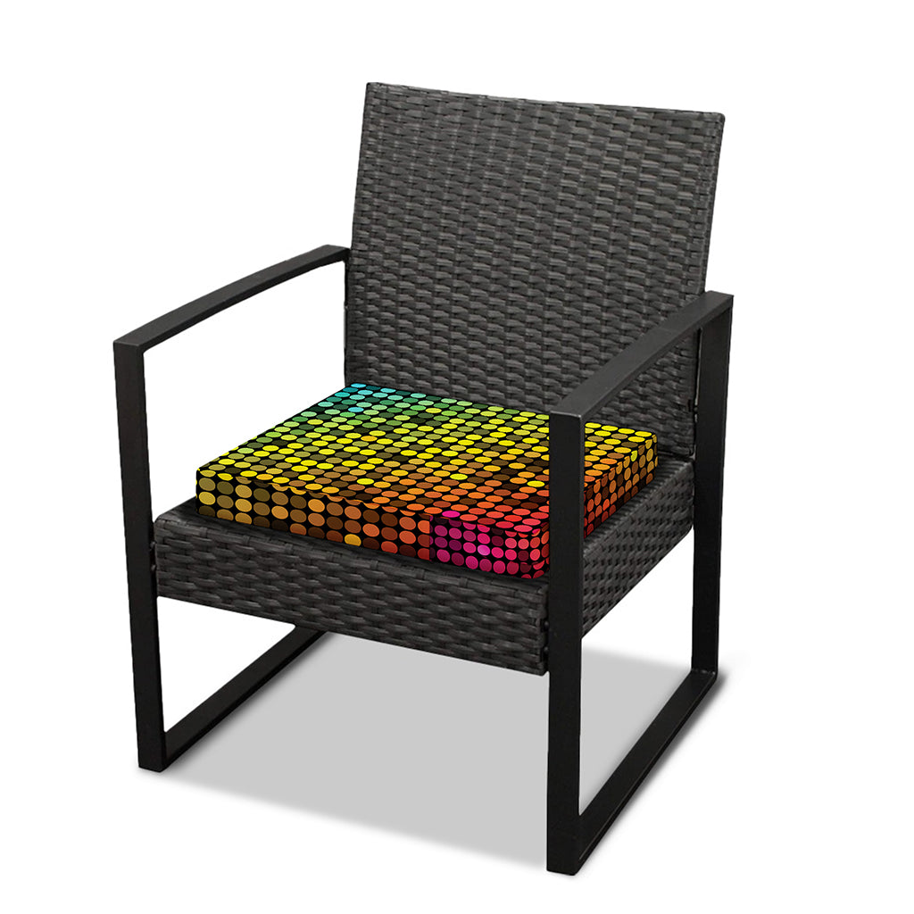 Colorful Disco Lights Pattern Print Outdoor Seat Cushion Cover