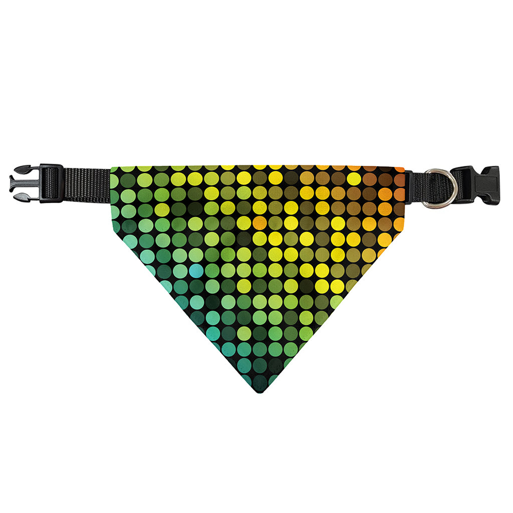 Colorful Disco Lights Pattern Print Over The Collar Dog Bandana