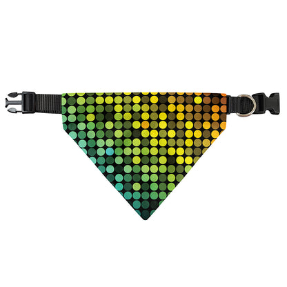 Colorful Disco Lights Pattern Print Over The Collar Dog Bandana