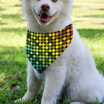 Colorful Disco Lights Pattern Print Over The Collar Dog Bandana