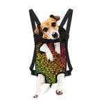 Colorful Disco Lights Pattern Print Pet Carrier Backpack