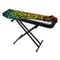 Colorful Disco Lights Pattern Print Piano Keyboard Cover