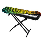 Colorful Disco Lights Pattern Print Piano Keyboard Cover