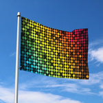 Colorful Disco Lights Pattern Print Polyester Flag
