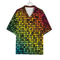 Colorful Disco Lights Pattern Print Rayon Hawaiian Shirt