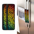 Colorful Disco Lights Pattern Print Refrigerator Handle Covers