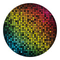 Colorful Disco Lights Pattern Print Round Blanket