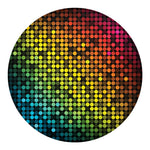 Colorful Disco Lights Pattern Print Round Blanket
