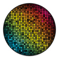 Colorful Disco Lights Pattern Print Round Floor Mat