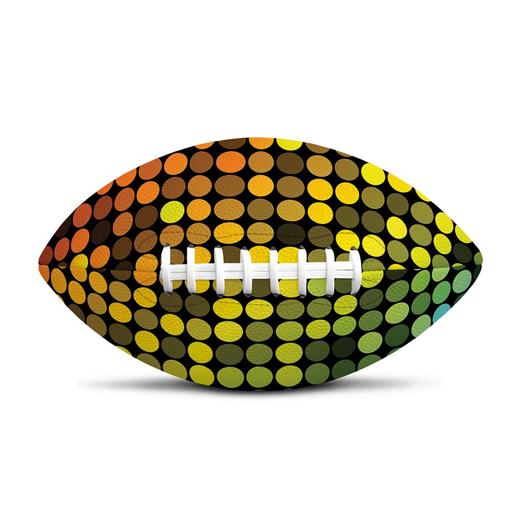 Colorful Disco Lights Pattern Print Rugby Ball