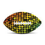 Colorful Disco Lights Pattern Print Rugby Ball