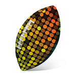Colorful Disco Lights Pattern Print Rugby Ball