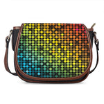 Colorful Disco Lights Pattern Print Saddle Bag