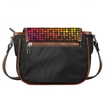 Colorful Disco Lights Pattern Print Saddle Bag
