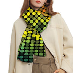 Colorful Disco Lights Pattern Print Scarf