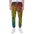 Colorful Disco Lights Pattern Print Joggers