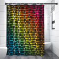 Colorful Disco Lights Pattern Print Shower Curtain