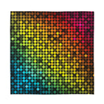 Colorful Disco Lights Pattern Print Silk Bandana