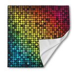 Colorful Disco Lights Pattern Print Silk Bandana