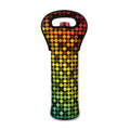 Colorful Disco Lights Pattern Print Single Neoprene Wine Tote