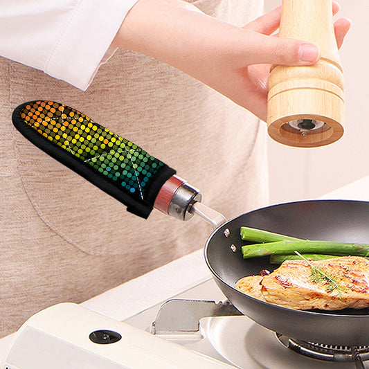 Colorful Disco Lights Pattern Print Skillet Handle Cover