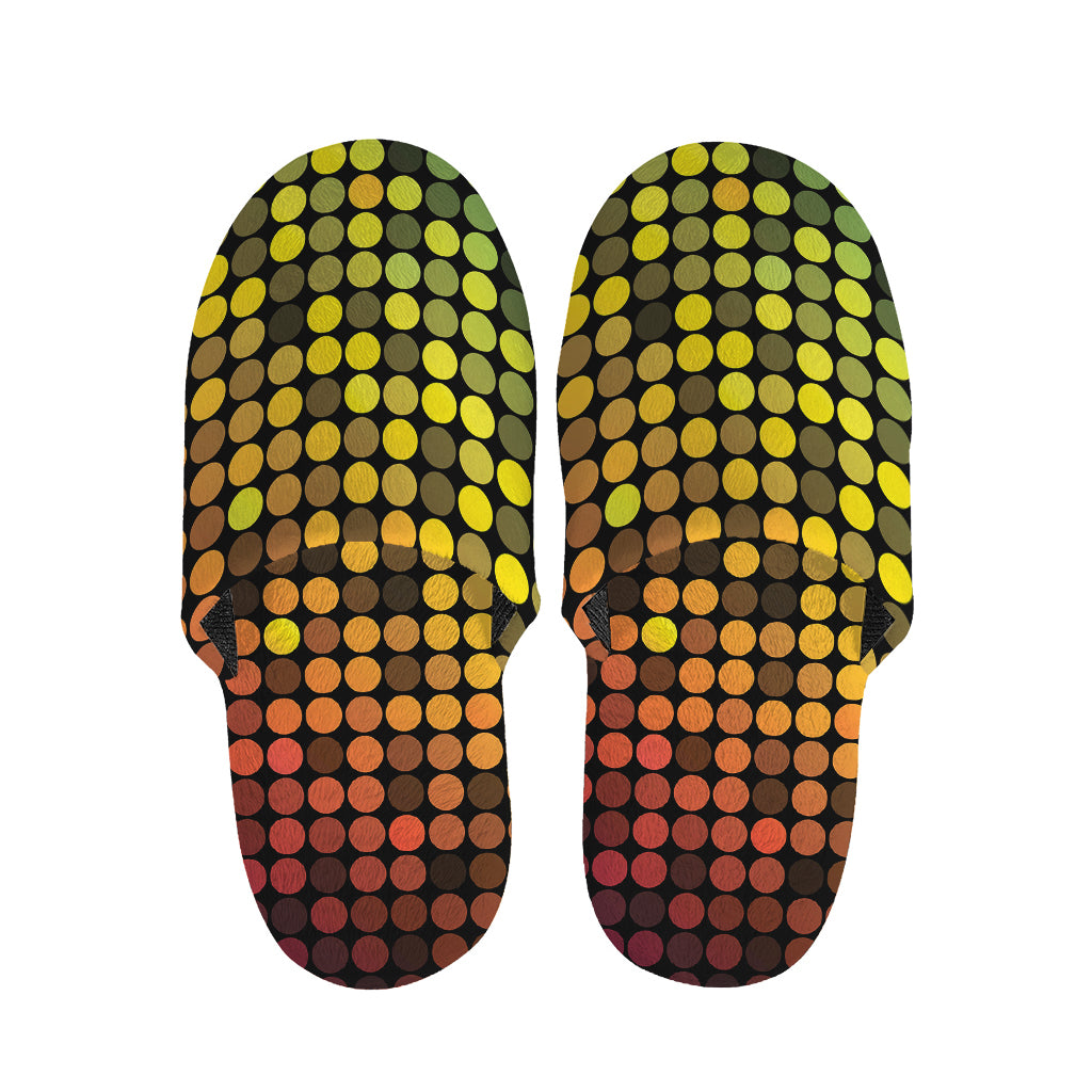 Colorful Disco Lights Pattern Print Slippers